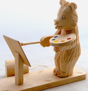 Медведь-художник (11см). ВИНТАЖ. 1990-е